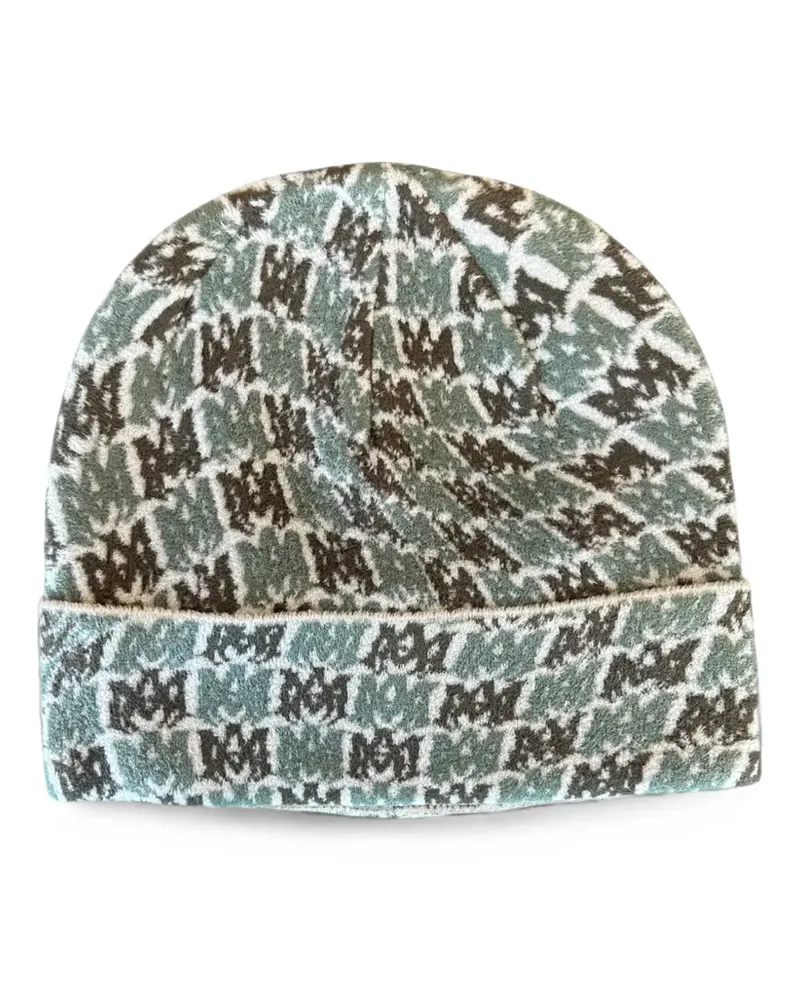 Amiri MA Swirl logo-pattern beanie hat - Nude Nude