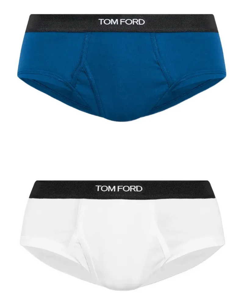 Tom Ford Slips mit Logo-Bund (2er-Set) - Weiß Weiß