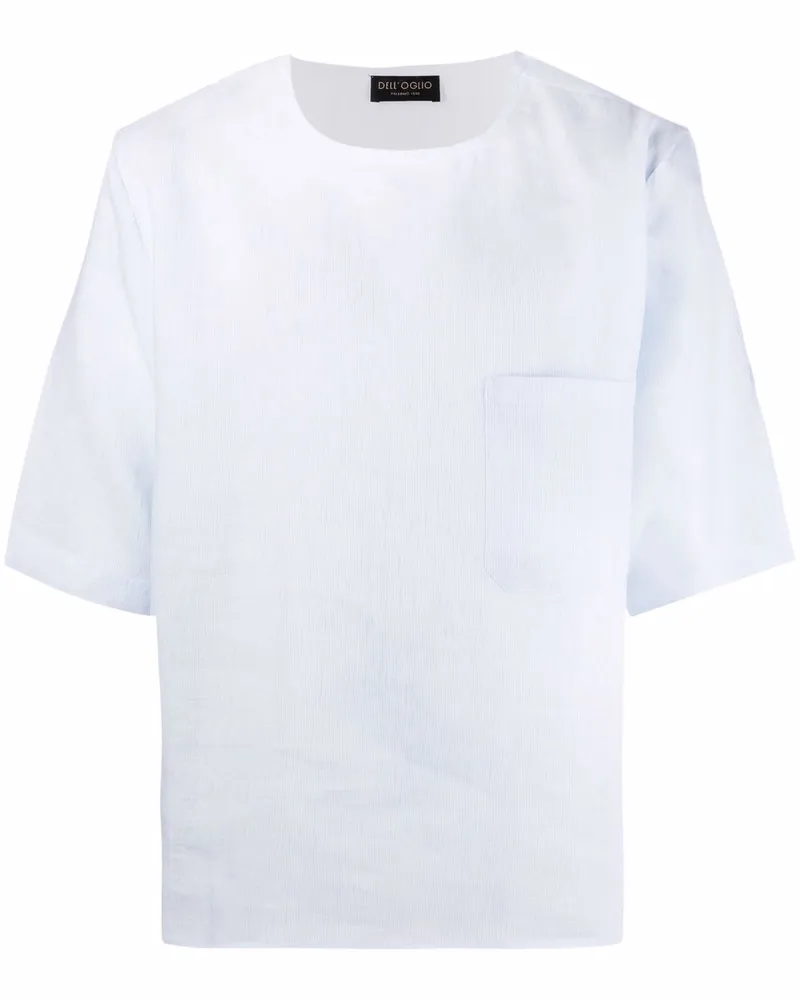 Dell'oglio T-Shirt aus Leinen - Blau Blau