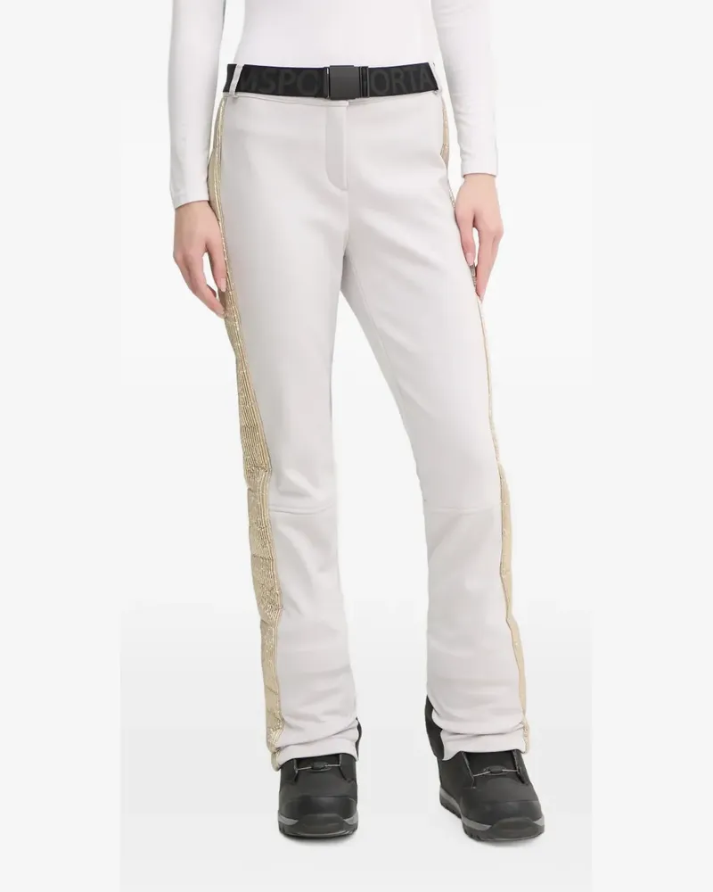 Sportalm San Jose logo-belt side-stripe ski pants - Nude Nude