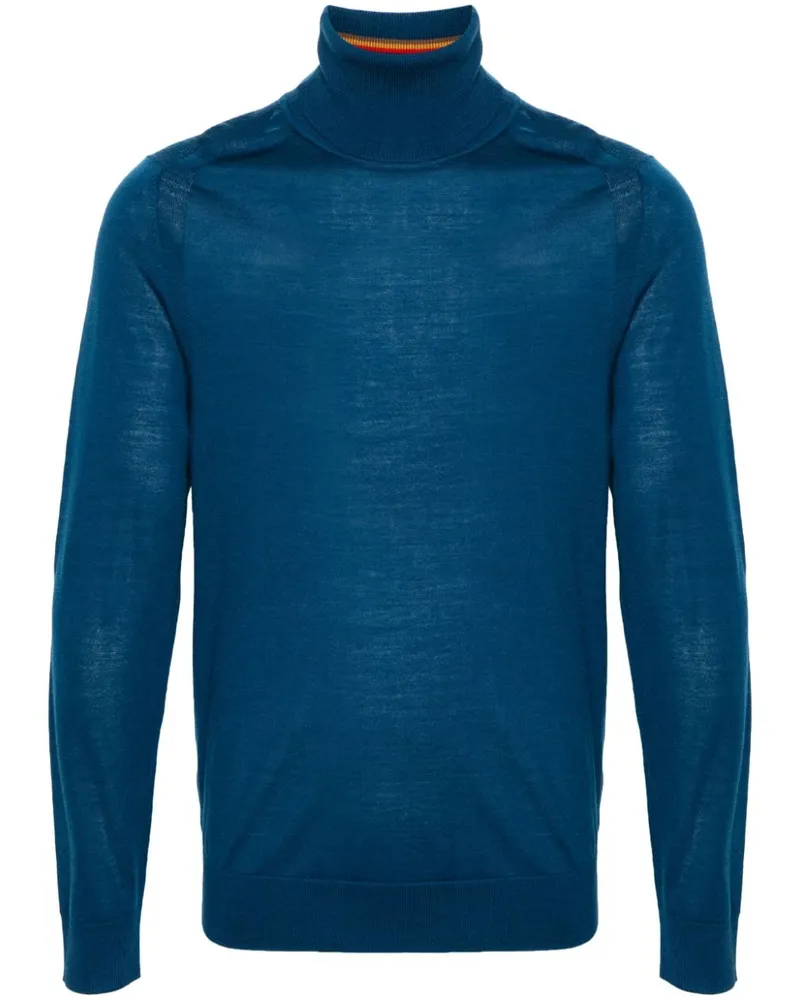 Paul Smith Rollkragenpullover aus Merinowolle Blau