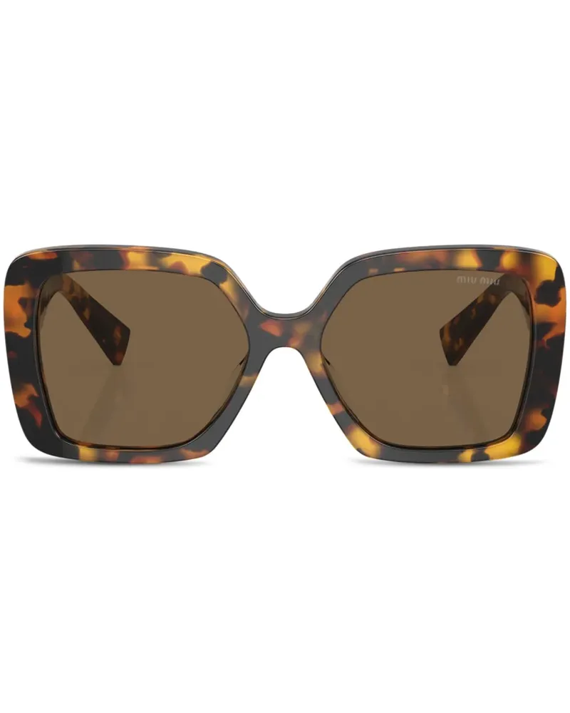 Miu Miu Oversized-Sonnenbrille in Schildpattoptik - Braun Braun