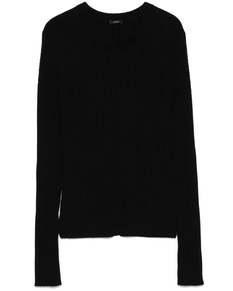 Joseph Gerippter Pullover - Schwarz Schwarz