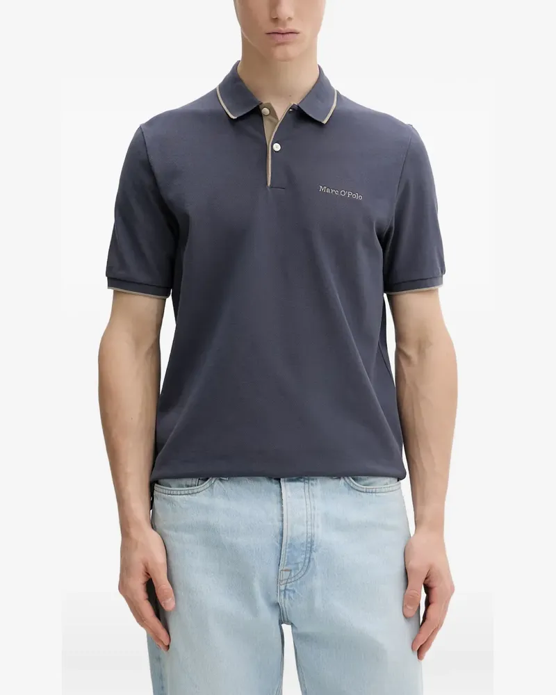 Marc O'Polo logo-embroidered polo shirt - Blau Blau
