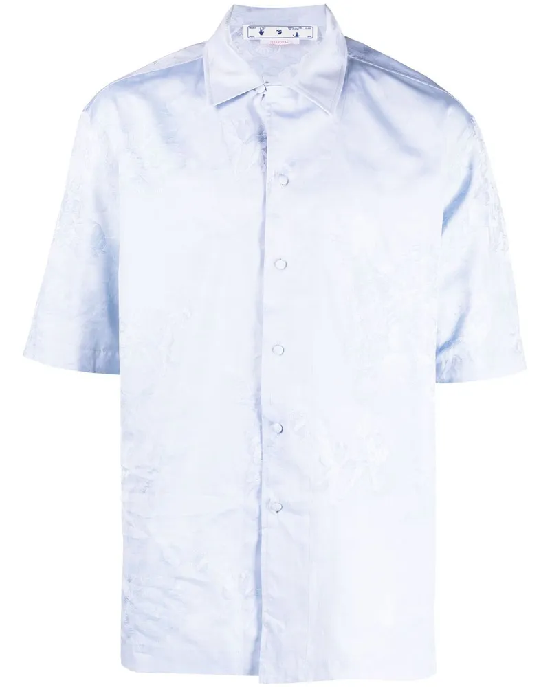 OFF-WHITE Hemd mit Jacquardmuster - Blau Blau