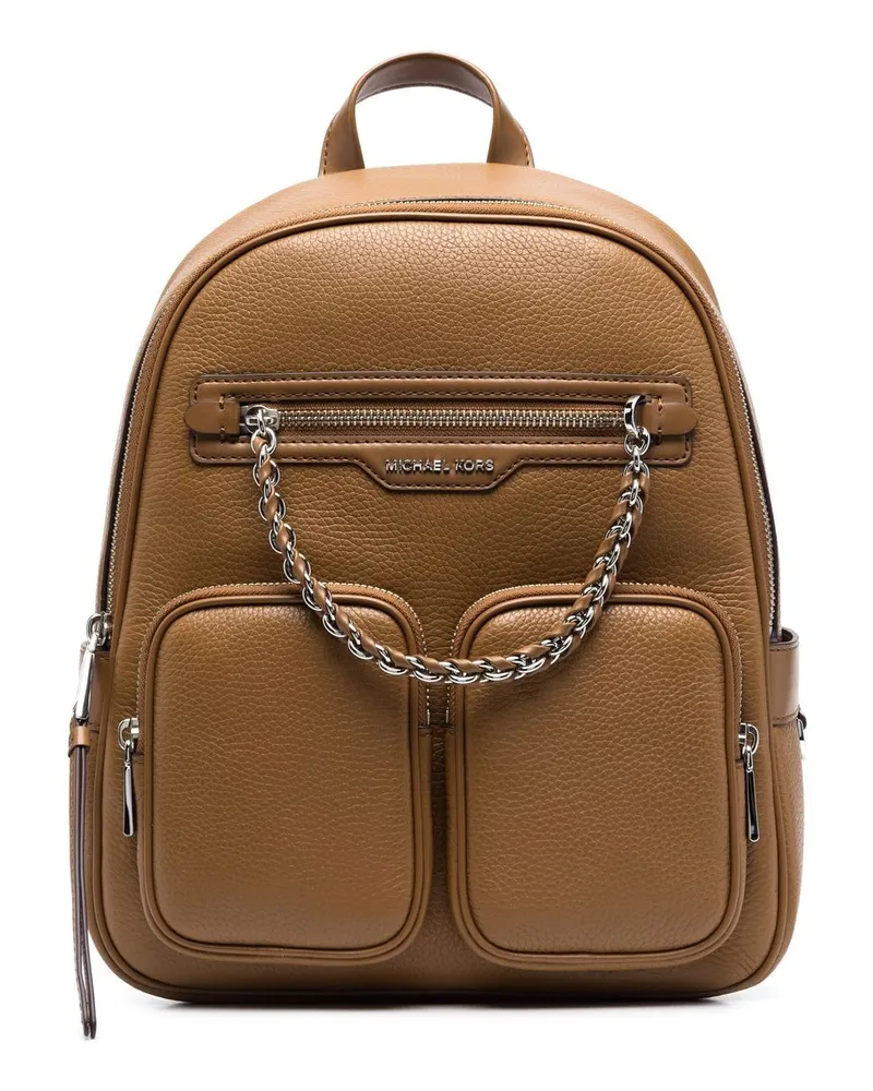 Michael Kors Rucksack mit Logo-Schild Braun