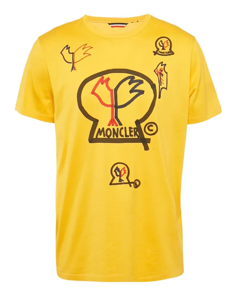 Moncler T-Shirt mit grafischem Print - Gelb Gelb