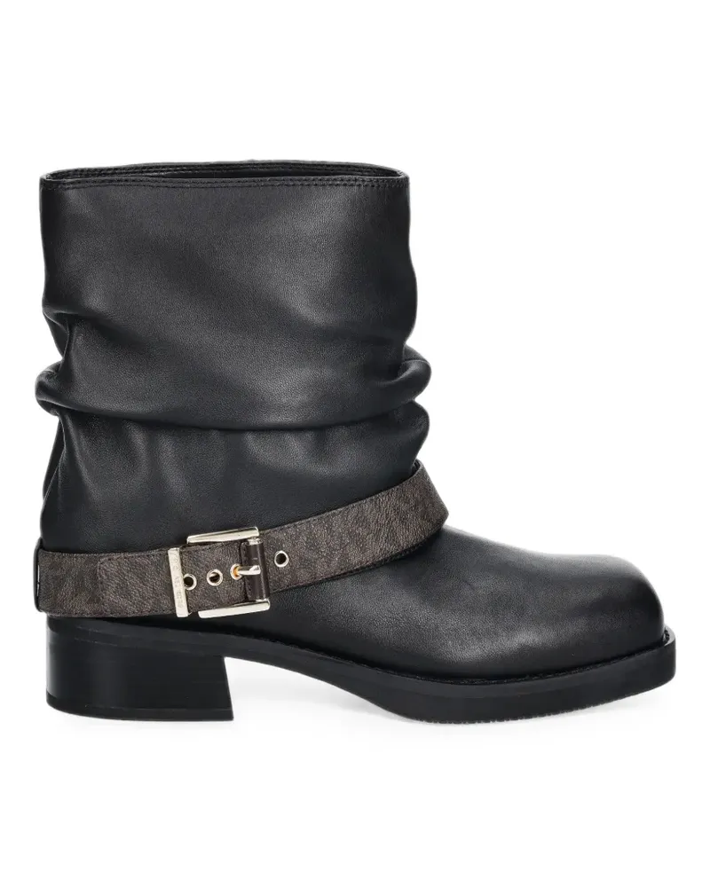 Michael Kors Colby leather and signature logo ankle boots - Schwarz Schwarz