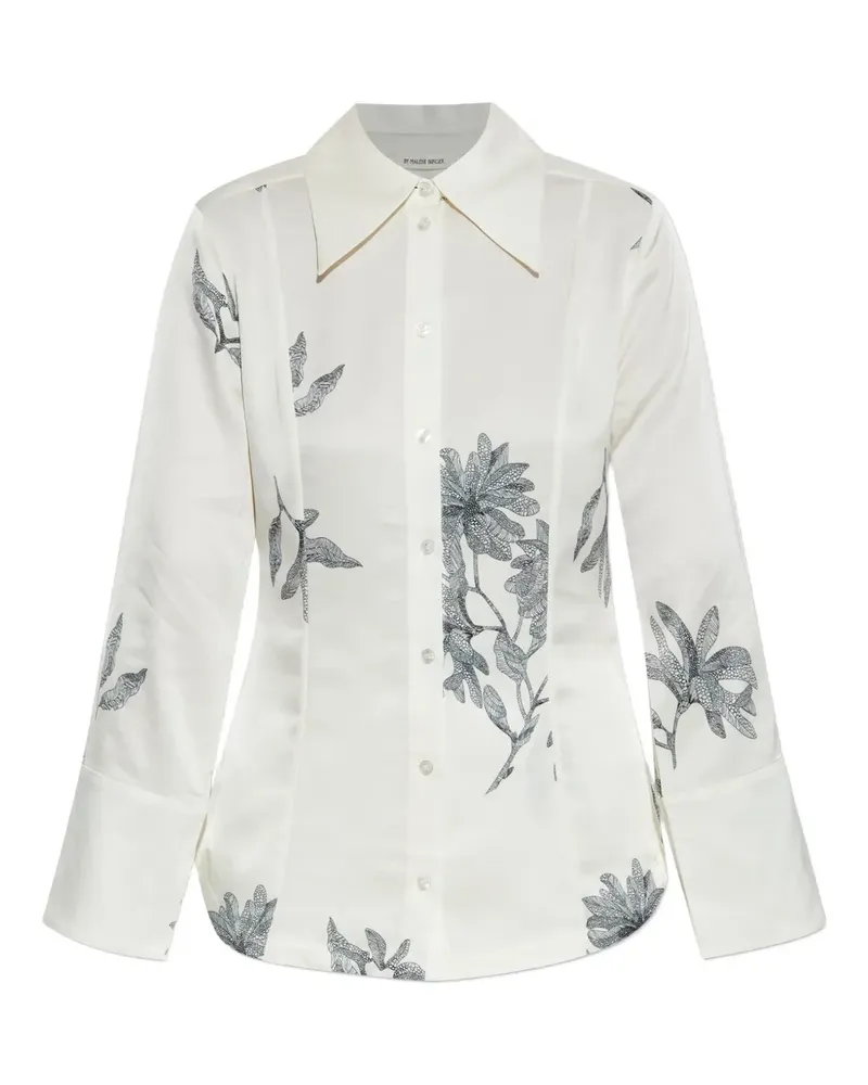 By Malene Birger Hemd mit Blumen-Print - Weiß Weiß