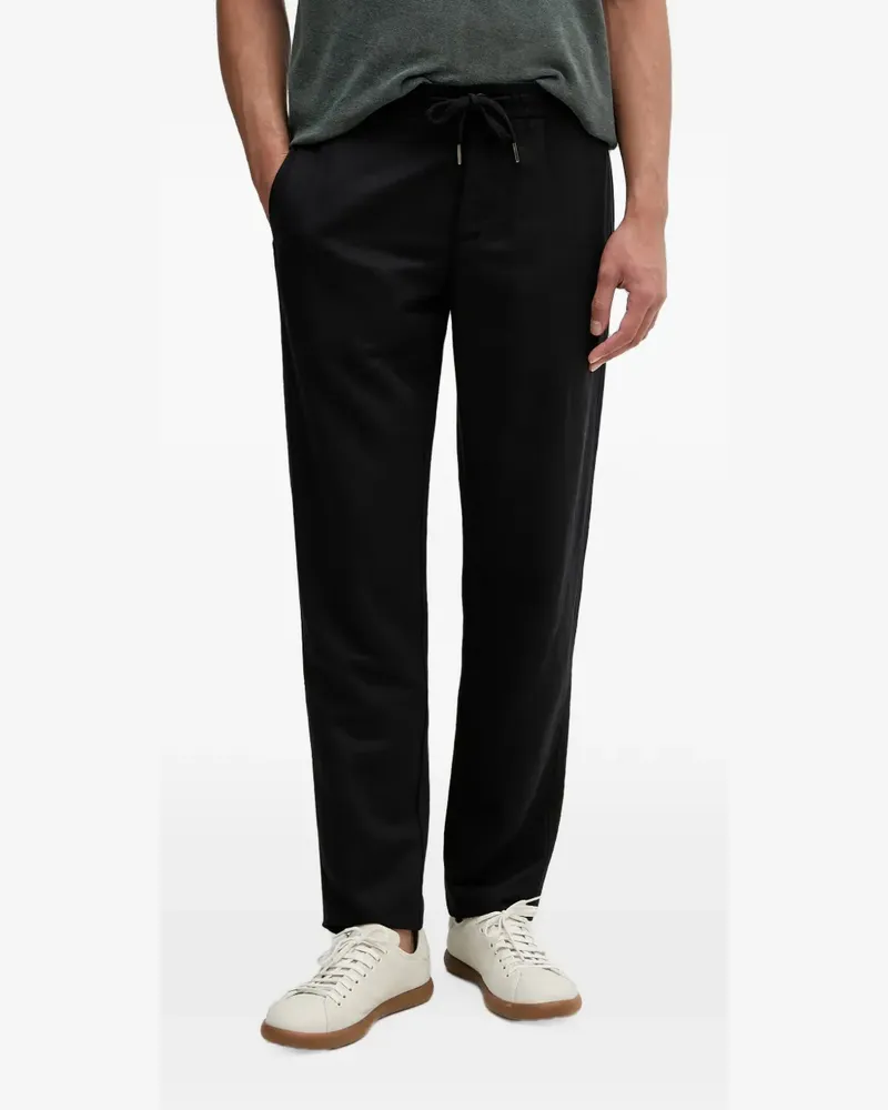 Marc O'Polo drawstring-waist straight-leg trousers - Schwarz Schwarz