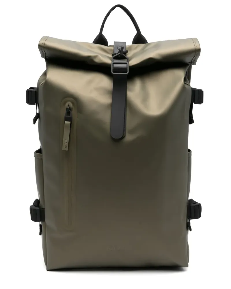 RAINS Großer Rolltop Rucksack - Grün Grün