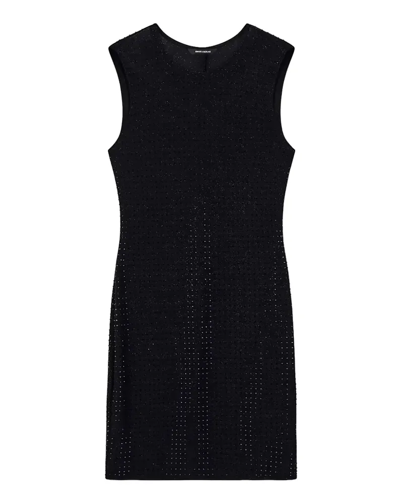 Armani Exchange Ärmelloses Minikleid mit Strass - Schwarz Schwarz