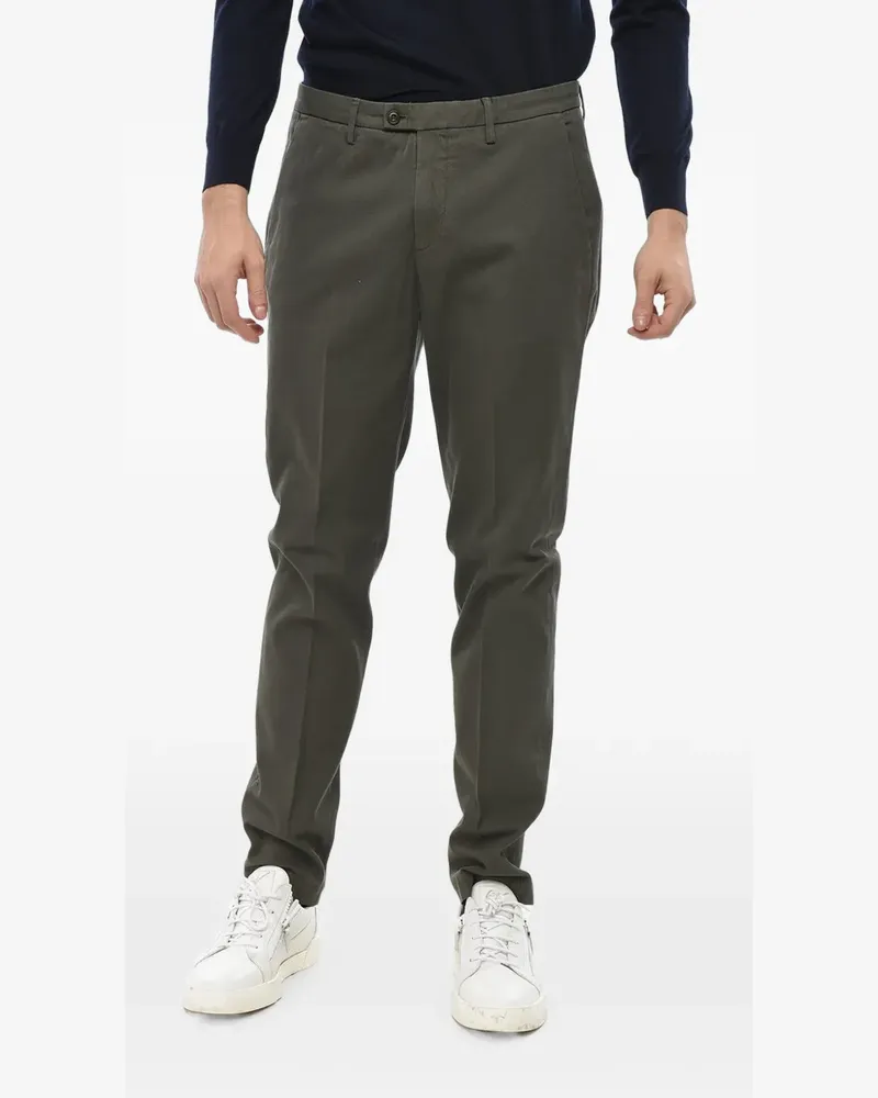 Corneliani belt-loop chino trousers - Grün Grün