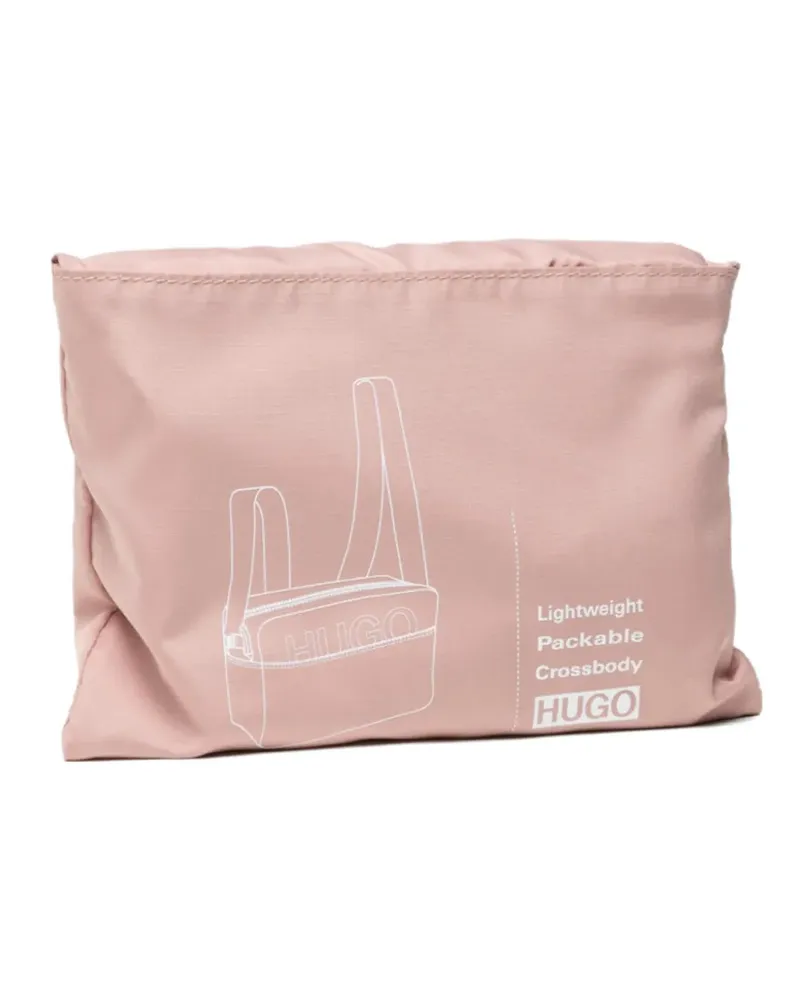 HUGO BOSS logo-patch shoulder bag - Rosa Rosa