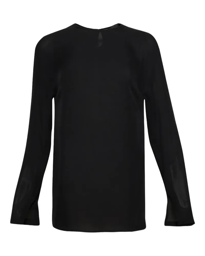 WARDROBE.NYC Semi-transparente Bluse - Schwarz Schwarz