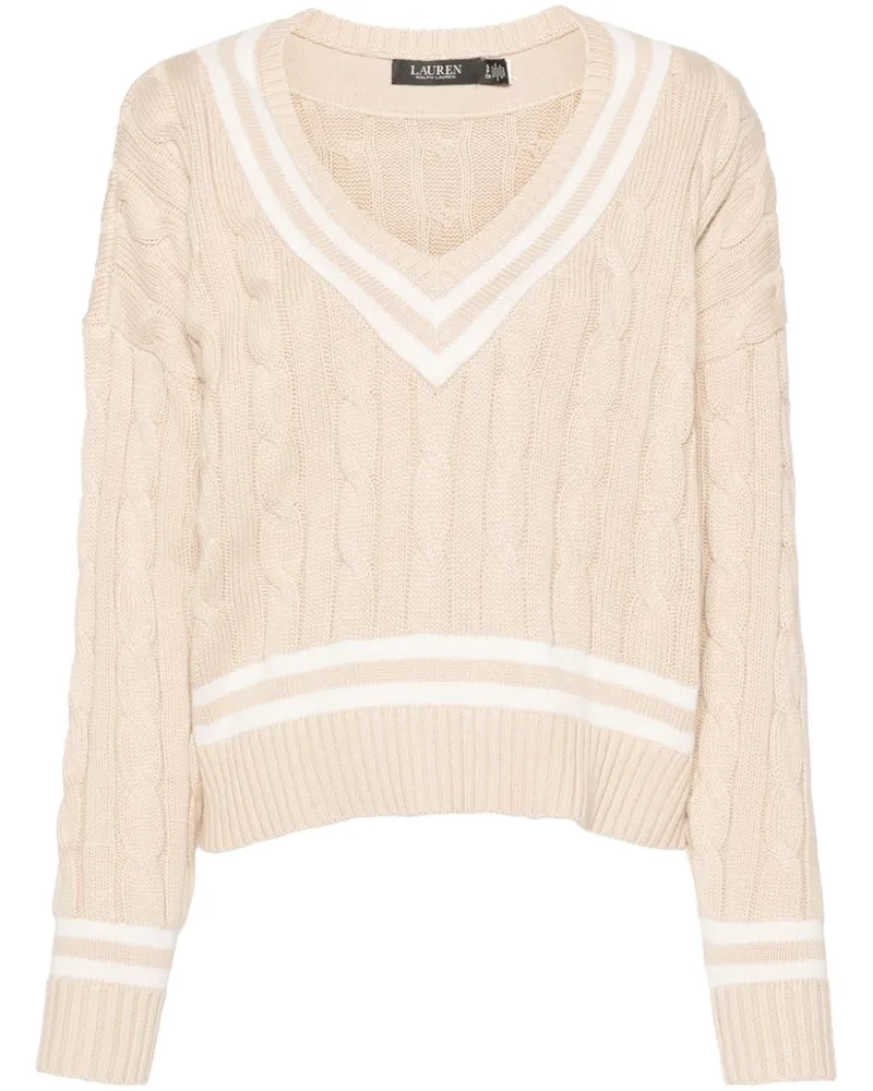 Ralph Lauren Tedurph Pullover mit Zopfmuster - Nude Nude