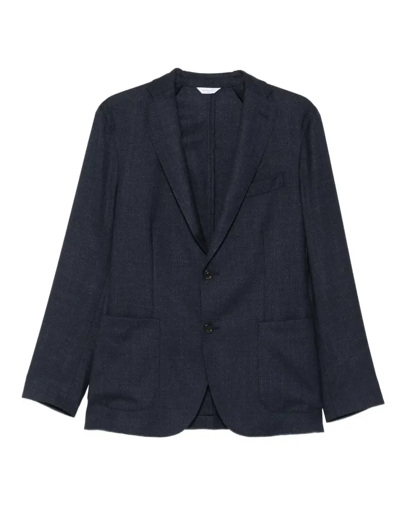 Boglioli K-jacket single-breasted patch-pockets blazer - Blau Blau