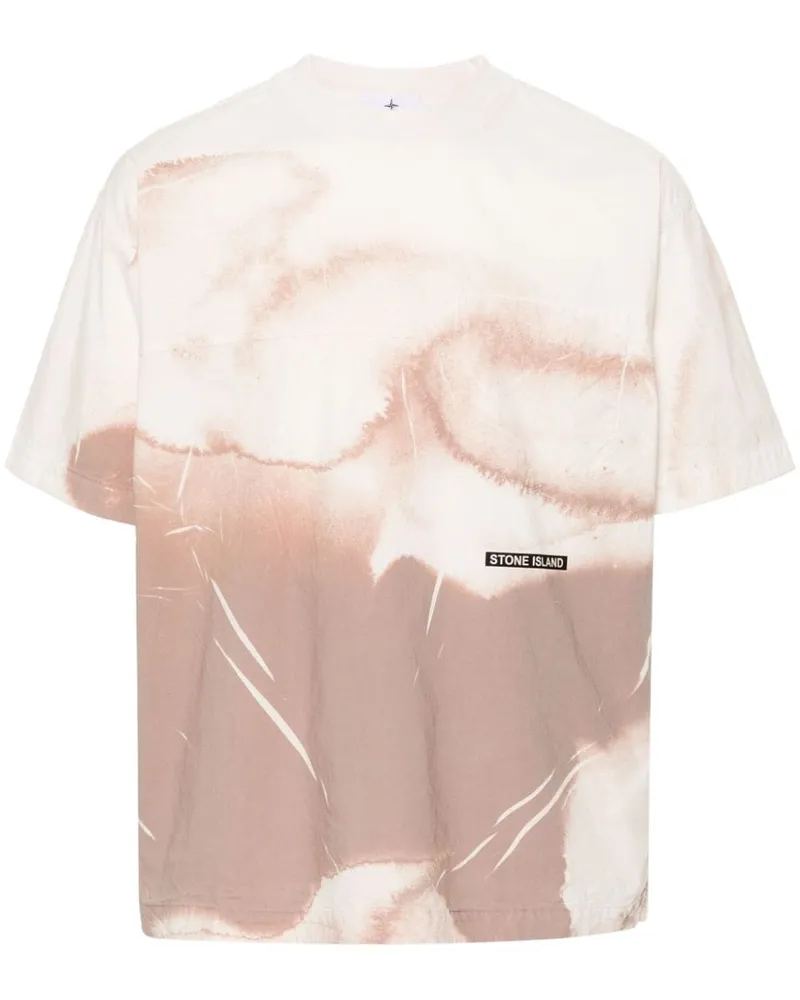 Stone Island T-Shirt mit abstraktem Logo - Nude Nude