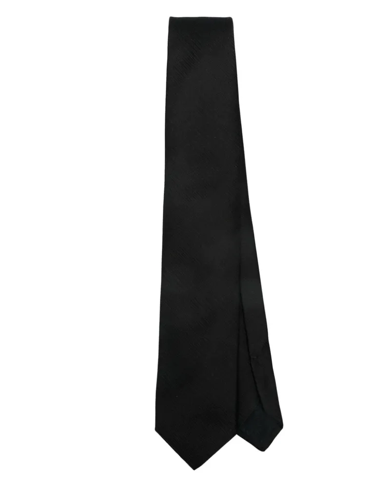 LARDINI Krawatte mit Jacquardmuster - Schwarz Schwarz