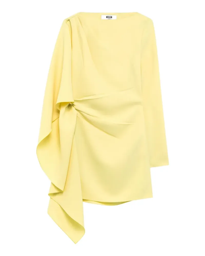 MSGM Drapiertes Minikleid - Gelb Gelb