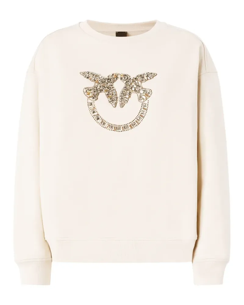 Pinko Sweatshirt mit Kristallen - Nude Nude