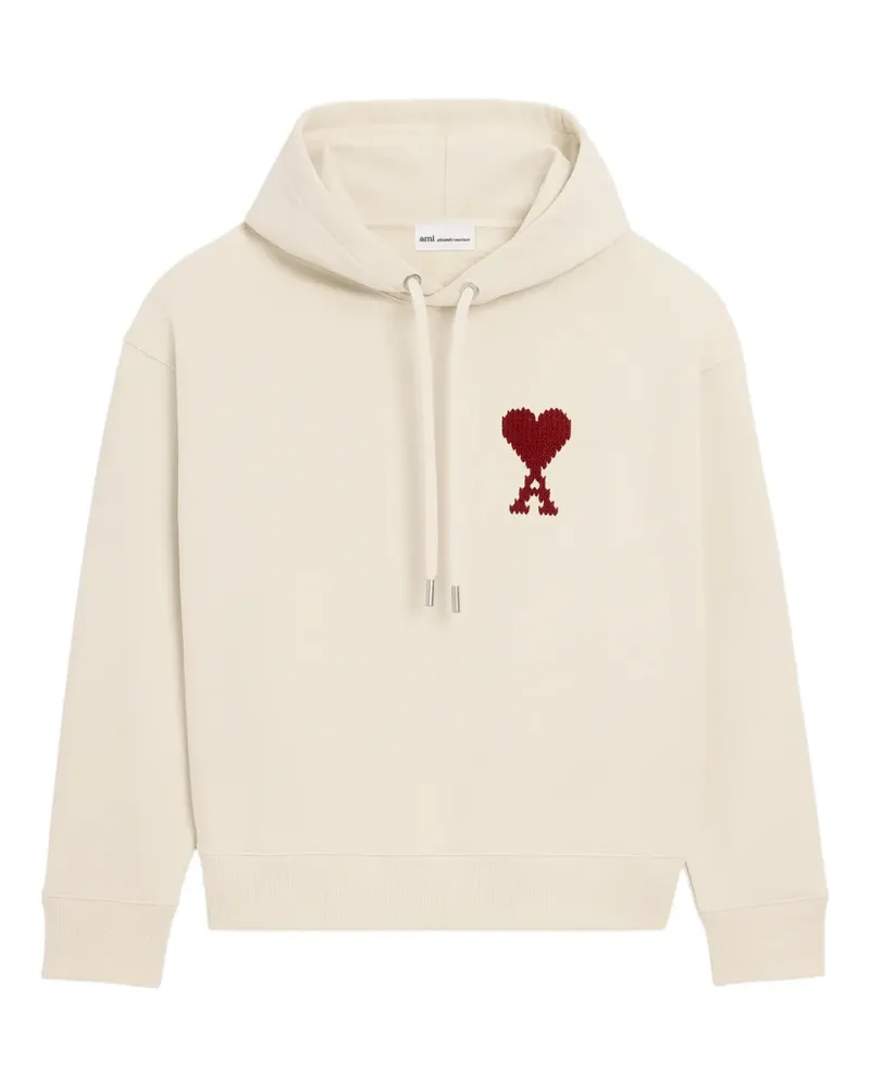 AMI Paris Hoodie mit Ami de Coeur-Stickerei - Nude Nude