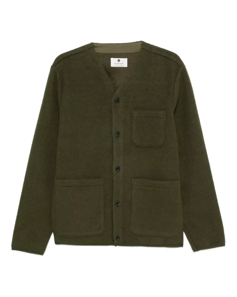 Anerkjendt Geknöpfter Cardigan mit aufgesetzten Taschen - Grün Grün