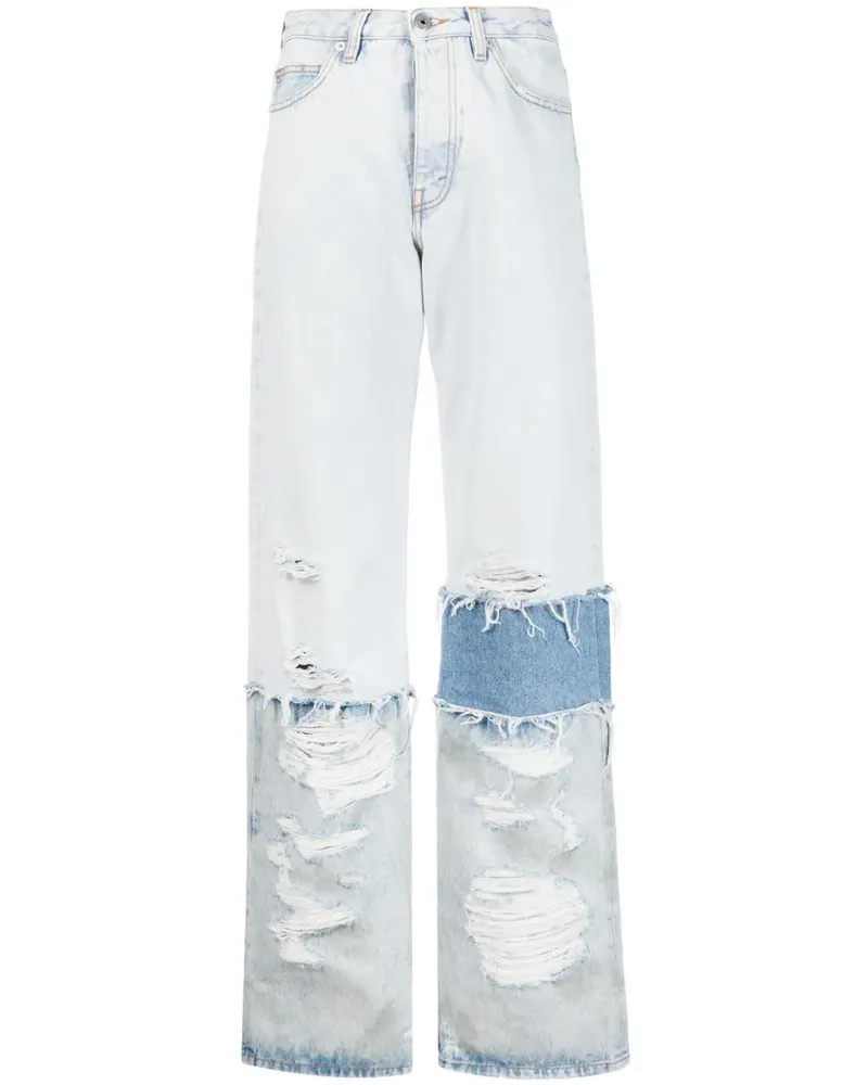 Heron Preston Gerade Jeans im Patchwork-Look - Blau Blau