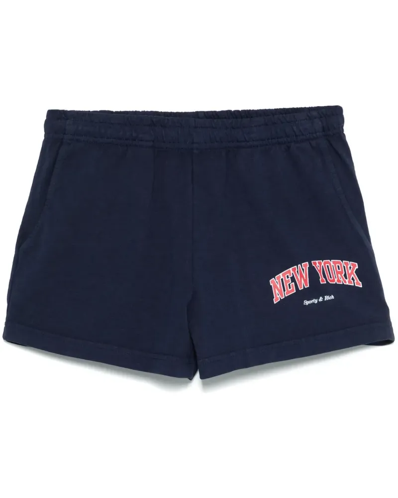 SPORTY & RICH New York Ivy Shorts - Blau Blau