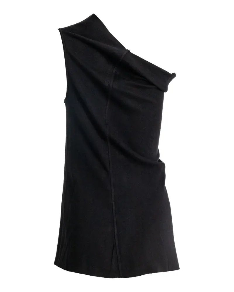 Rick Owens one-shoulder draped top - Schwarz Schwarz