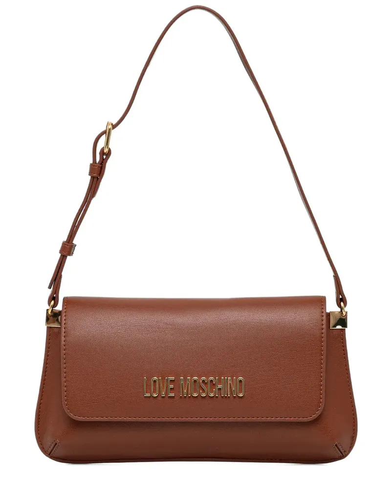 Moschino Schultertasche mit Logo - Braun Braun