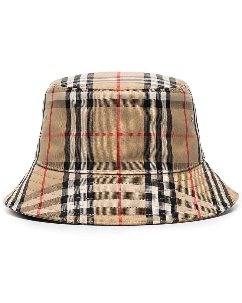 Burberry Karierter Fischerhut - Braun Braun