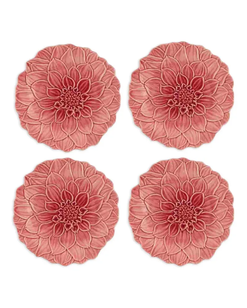 Bordallo Pinheiro Dália Dessertteller (4er-Set) - Rosa Rosa