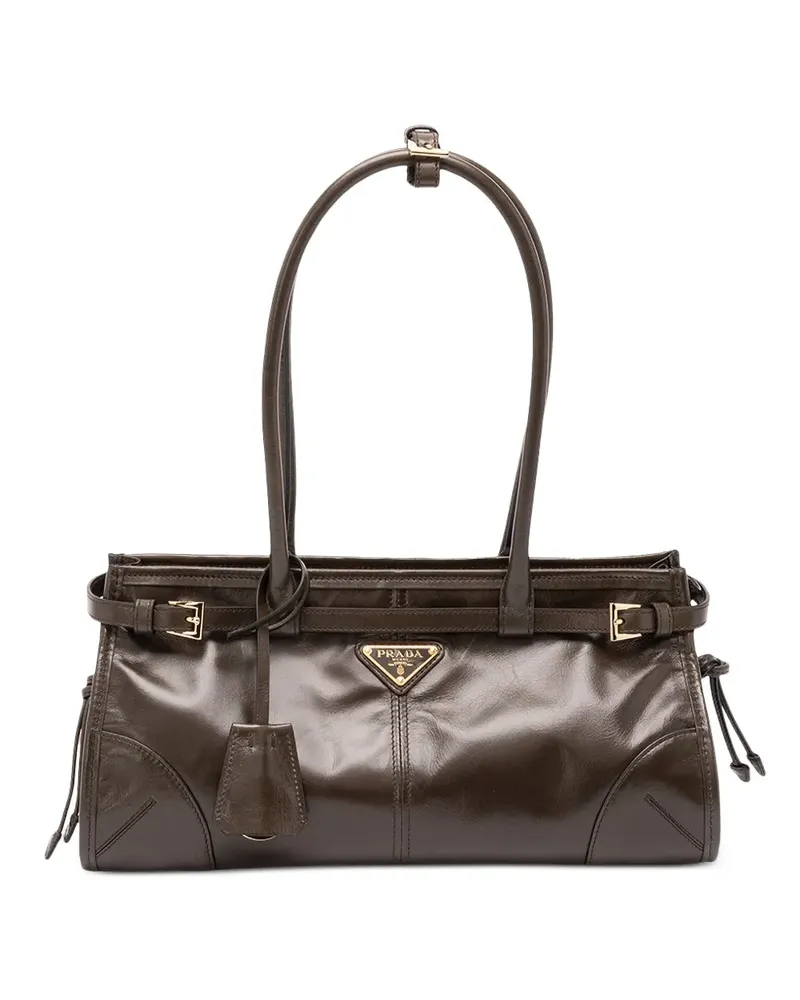 Prada Mittelgroße Bonnie Ledertasche - Grün Grün