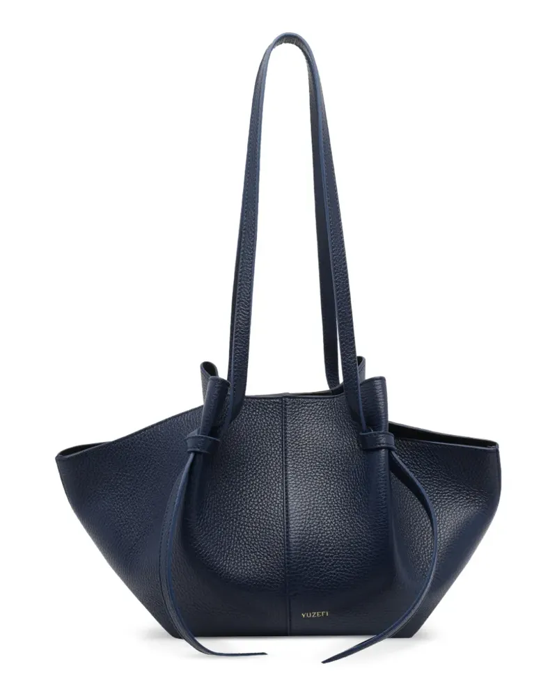 YUZEFI Mochi leather shoulder bag - Blau Blau