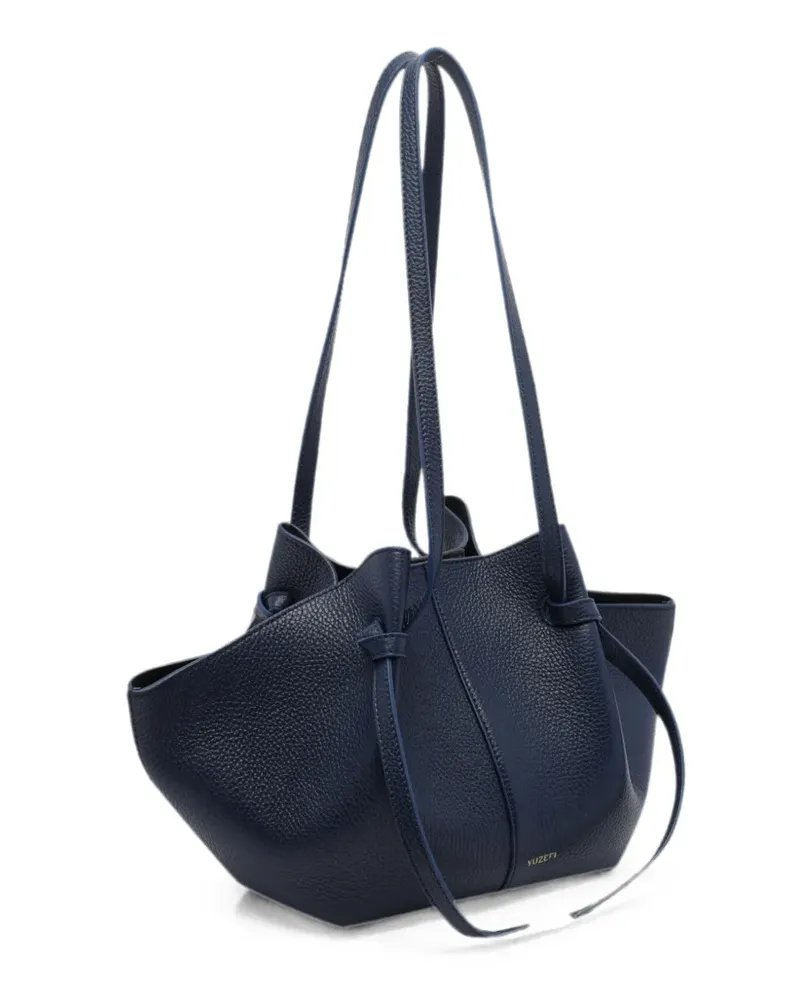 YUZEFI Mochi leather shoulder bag - Blau Blau