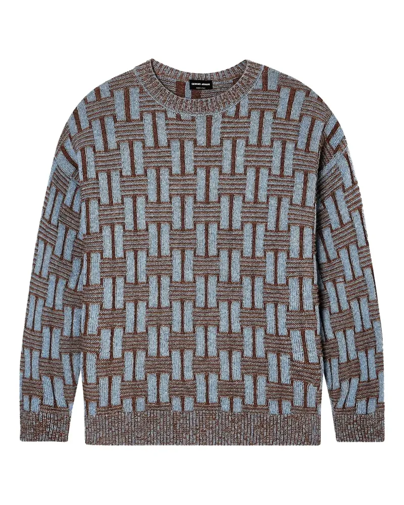 Giorgio Armani Pullover mit geometrischem Muster - Braun Braun