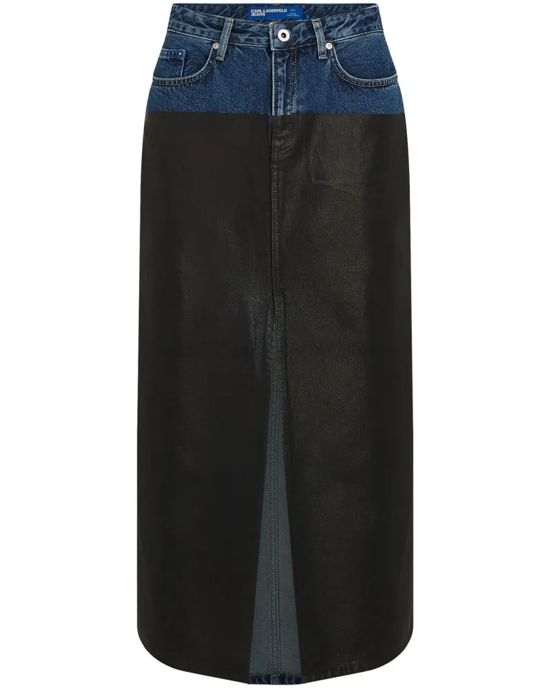 Karl Lagerfeld Blocked Jeansrock - Blau Blau