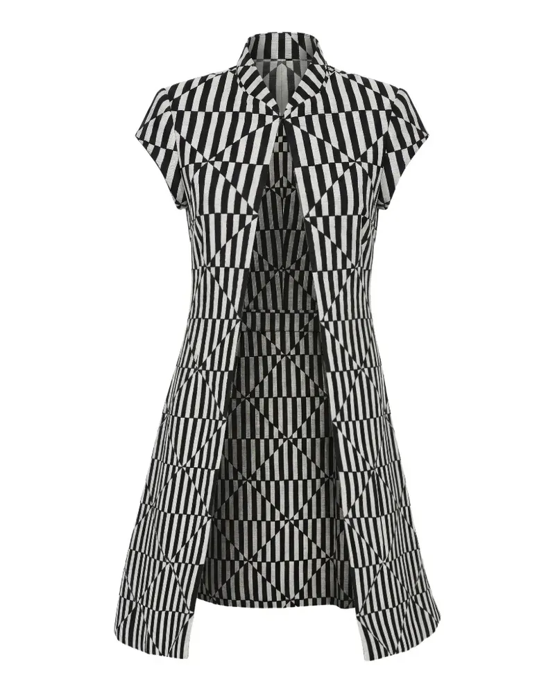 Gareth Pugh geometric-pattern Frock coat - Schwarz Schwarz