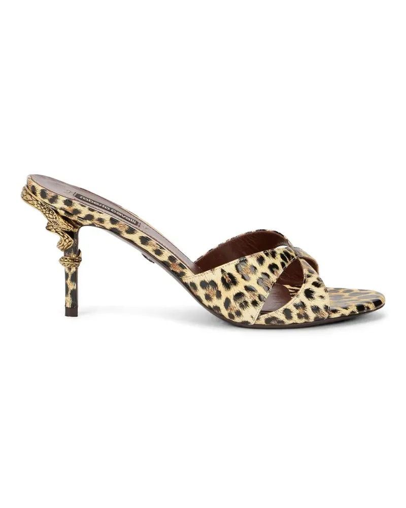 Roberto Cavalli leopard-print sandals - Nude Nude