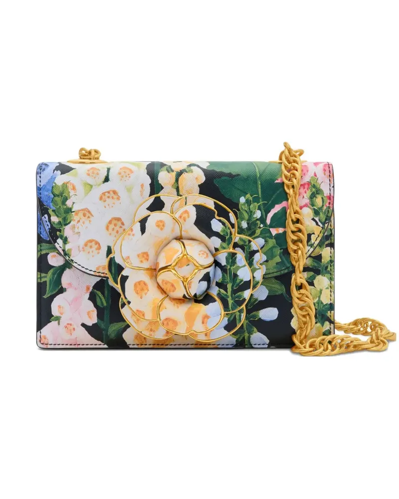 Oscar de la Renta Schultertasche mit Applikationen - Grün Grün