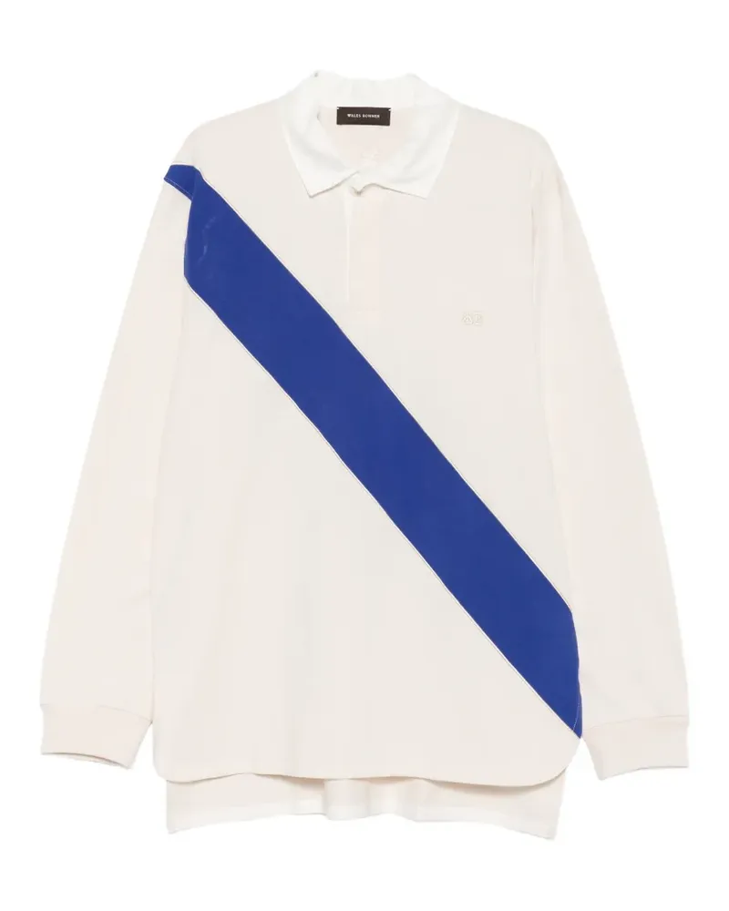 Wales Bonner Prism Poloshirt mit diagonalen Streifen - Nude Nude