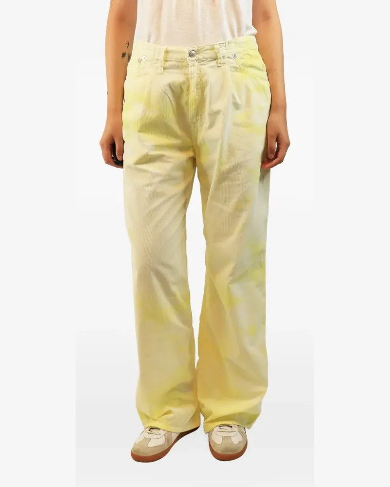 R13 Damon pleated wide-leg jeans - Gelb Gelb