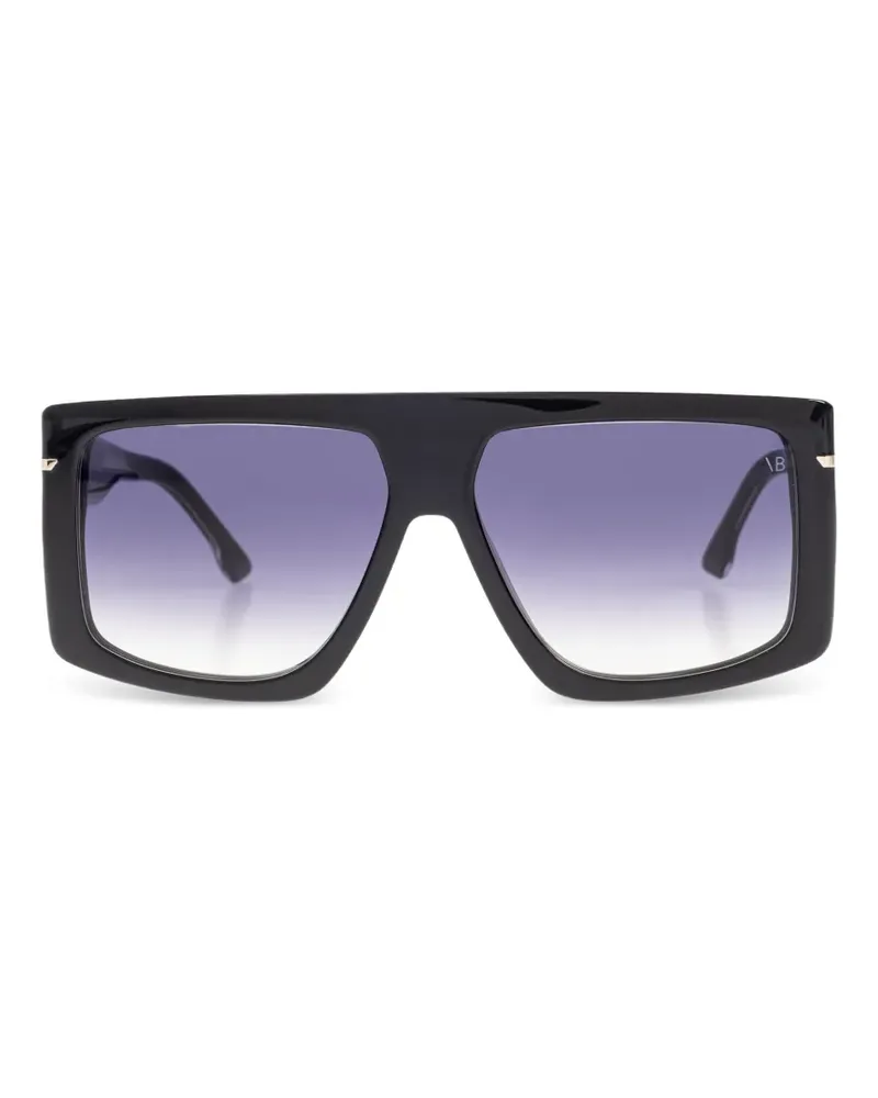 Victoria Beckham Geometrische VB 7000 Sonnenbrille - Schwarz Schwarz