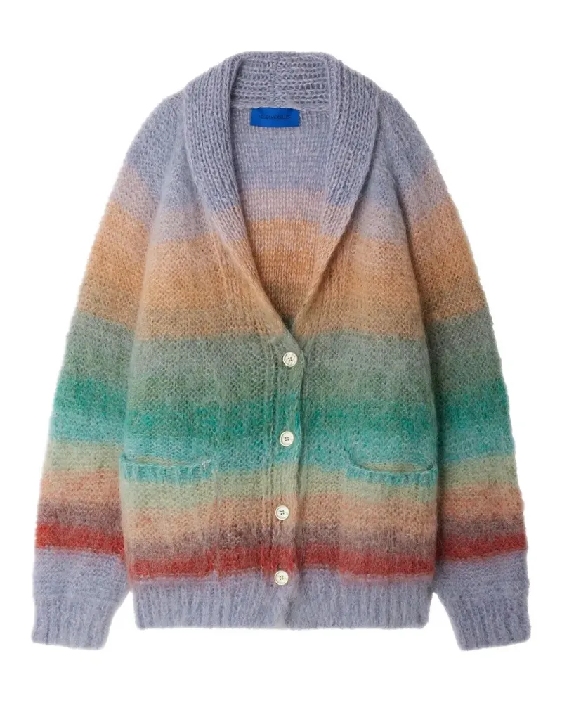 Mes Demoiselles Stone striped side-pocket cardigan - Violett Violett