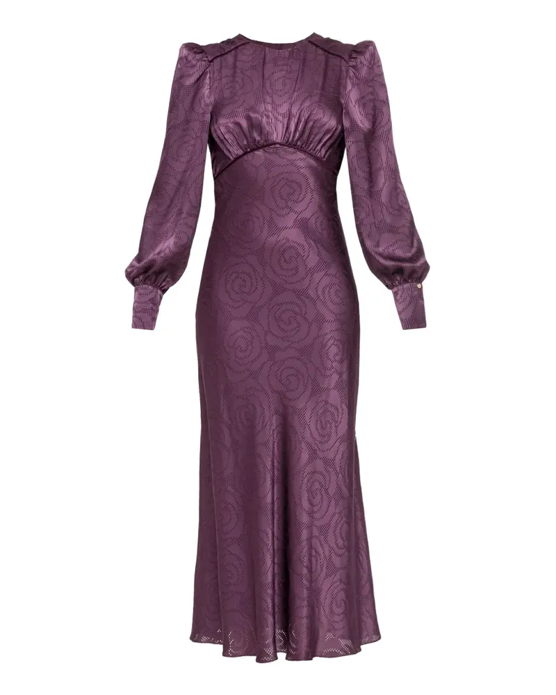 NISSA Midikleid mit Satin-Effekt - Violett Violett