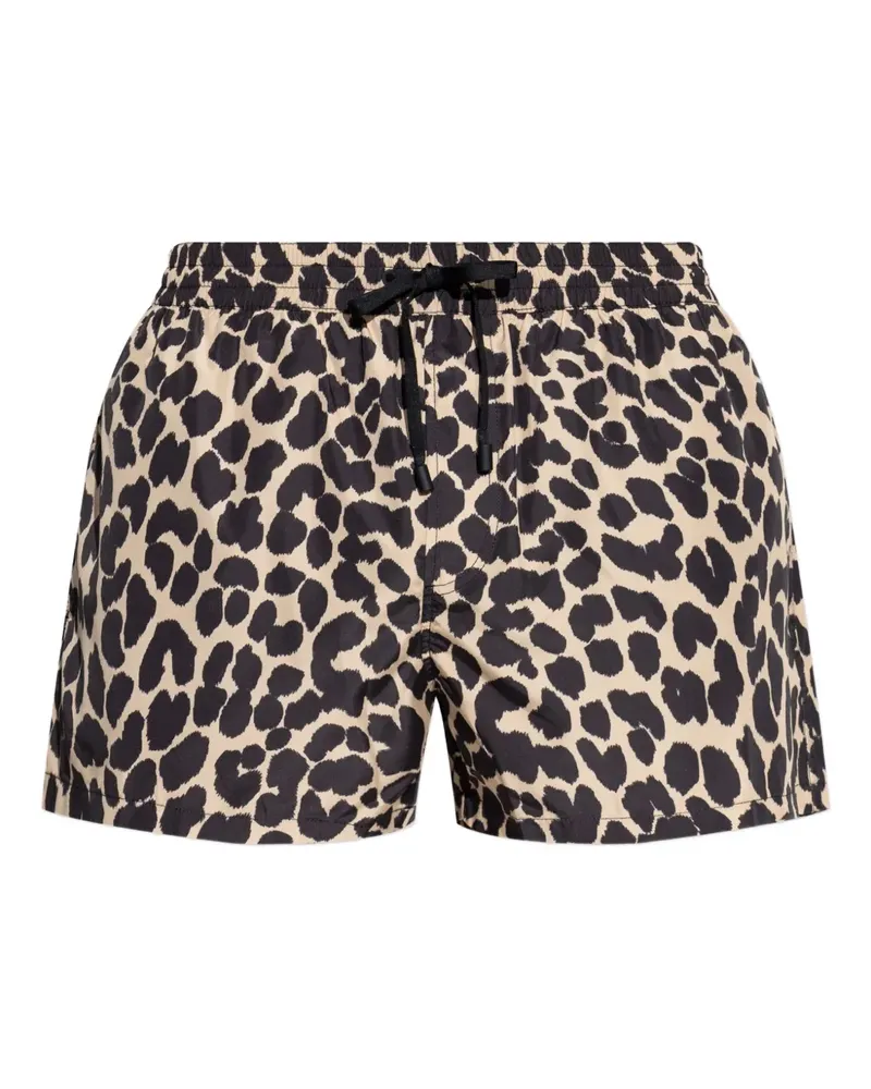 Balmain Badeshorts mit Leoparden-Print - Nude Nude