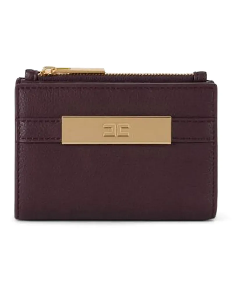 Elisabetta Franchi Portemonnaie mit Logo-Schild - Rot Rot