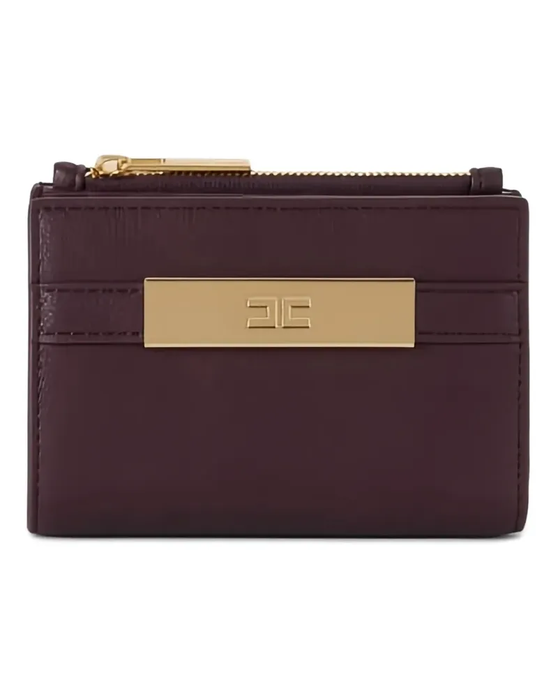 Elisabetta Franchi Portemonnaie mit Logo-Schild - Rot Rot