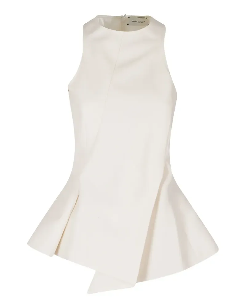 Magda Butrym asymmetric peplum blouse - Weiß Weiß